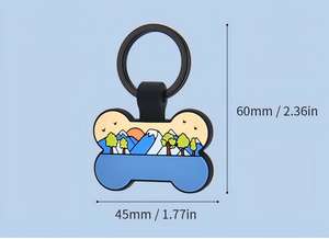 Etiqueta de Identificación para Mascotas de Silicona de Alta Calidad, Etiqueta de Nombre para Perro de Silicona, Etiquetas de Identificación Personalizadas para Mascotas, Forma de Hueso - Product Image 6