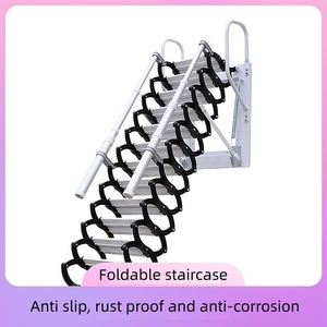 Escalera retráctil de acceso al ático de aleación de titanio-magnesio, nueva trampilla de techo para tiendas minoristas, restaurantes y hoteles - Product Image 5