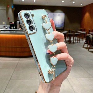 Placca di lusso Love Heart catena del braccialetto del telefono per <span class=keywords><strong>Samsung</strong></span> <span class=keywords><strong>S22</strong></span> <span class=keywords><strong>PLUS</strong></span> A52/A32/A73/A53 per <span class=keywords><strong>Samsung</strong></span> S23 Ultra - Product Image 4