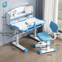 Table de lecture intelligente ergonomique pour enfants avec bibliothèque, meubles de maison, bureau d'étude et chaise réglables en hauteur pour enfants