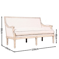 französischer Country-Stil massives Eichenleinen Stoffsofa modernes klassisches europäisches Wohnzimmer Esszimmer Heimmöbel Villen Sofabett