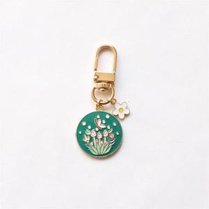 Vintage Pastoral Fresh Garden Style Flores Villa Cottage View Metal Colgante Bolsa Colgante Adorno Esmalte Aleación Colgante Llavero - Product Image 3