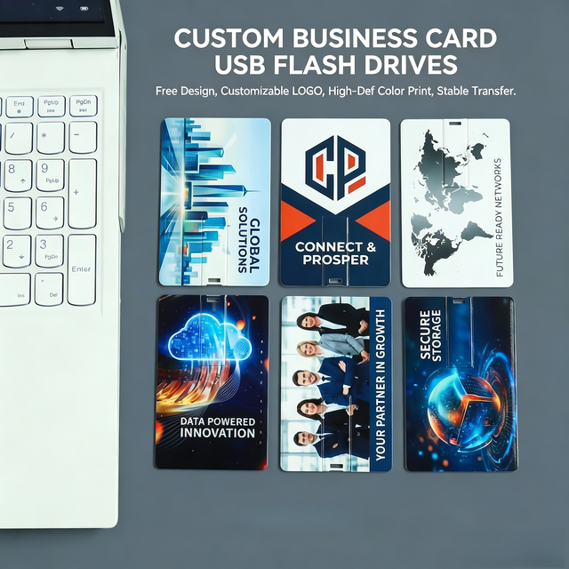 Business Card USB 2.0 3.0 Full Color Printing Popular Gift Advertising 8GB 64g Plastic Pendrive 16GB Credit Card USB Flash Drive