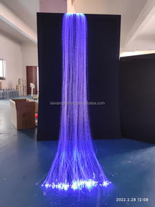 2025 cachoeira fibra óptica cachoeira luz cortina, cortina luz para parede decoração candelabro pingente - Product Image 3