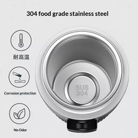 Bouilloire de voyage intelligente en acier inoxydable de 500 ml avec fonction de chauffage pour voiture