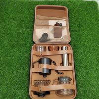 Ensemble de café à infuser à la main en verre au design moderne et simple, portable pour l'extérieur, kit de cafetière à verser