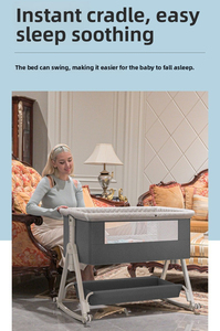 Premium Portable Foldable Baby Crib - Multifunctional European Style Bedside Sleeper for Newborns Infants 0-36 Months Home Use - Product Image 5
