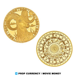 Luxe Haute Qualité Douze Constellations Pas De Minimum Souvenir Estampage Double Face 2D Métal Pièces <span class=keywords><strong>Personnalisé</strong></span> Argent Or Pièces Vente - Product Image 2