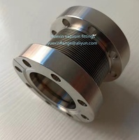 Tuyau en acier inoxydable avec embout à soufflet super élastique à bord soudé KF ISO CF50