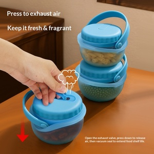 Bolsas de Almacenamiento de Silicona de Grado Platino, Aptas para Microondas, Antibacterianas, Selladas, Aptas para Congelador, para Conservación de Alimentos, Porciones, Uso Doméstico - Product Image 3
