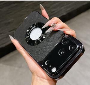 Funda Magnética de Lujo para Teléfono con Logotipo Hueco en Cuero PU para <span class=keywords><strong>iPhone</strong></span> 17 <span class=keywords><strong>13</strong></span> 14 15 16 <span class=keywords><strong>Pro</strong></span> <span class=keywords><strong>Max</strong></span> 17 Air, Marco Galvanizado, Protección Antigolpes - Product Image 3