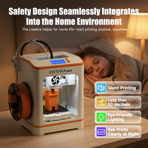 Imprimante 3D Entina Tina2C Mini pour enfants et débutants, contrôle par application WiFi, plus de <span class=keywords><strong>1500</strong></span> modèles, plus de 20 modules DIY, UE - Product Image 6