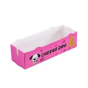 Caja de cartón biodegradable para perros calientes, embalaje de comida rápida, impresión personalizada, venta al por mayor - Product Image 3