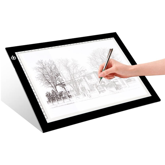 A4 Ultra-Thin Box LED Drawing Light Board Dimmable Brightness Art Craft Animation Sketching Diamond Painting Pad