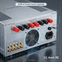 Mixer Amplifier Public Address ET-8050 dengan Tegangan Konstan 80W 4x50W, Bluetooth, USB untuk Sistem PA Audio Hub