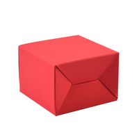 Petites boîtes en papier bon marché personnalisées avec logo en gros Boîte d'emballage cadeau rouge pliante personnalisée