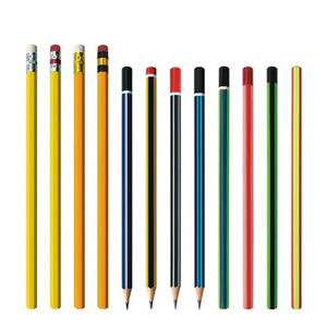 Crayons graphite brillants personnalisés en gros d'usine, dureté 2H, emballage en papier, pour étudiants et enfants - Product Image 3