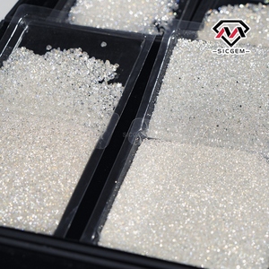 Moissanite SICGEM taille brillant rond, de 0,7 mm à 2,9 mm, couleur D, clarté VVS1, pour bijoux chaîne cubaine - Product Image 3