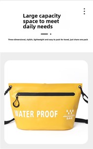 Sac à dos de randonnée et d'escalade transparent imperméable en polyester 2L pour <span class=keywords><strong>femme</strong></span> Get-Fit Sport Ocean <span class=keywords><strong>Pack</strong></span> avec pochette zippée – Tout usage - Product Image 6