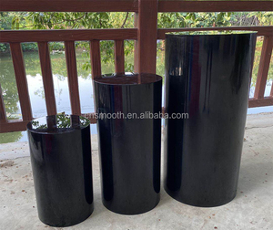 Белый круглый цилиндр плинтус изготовления на заказ акриловые вентилятор на подставке для свадебного украшения - Product Image 5