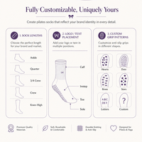 Chaussettes de yoga personnalisées pour femmes avec logo, antidérapantes, pour gym, pilates, yoga, chaussettes de sport antidérapantes, chaussettes de fitness personnalisées avec logo