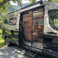 Porte coulissante incurvée pour camping-car, cadre en aluminium, moustiquaire rétractable en fibre de verre