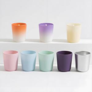 OEM Custom <strong>Colored</strong> Wax <strong>Holder</strong> Decorative Simple <strong>Candle</strong> Jars Empty Round Bottom Glass Jar For Making <strong>Candle</strong> - Product Image 1
