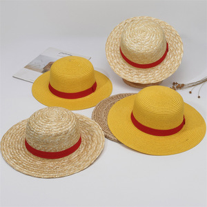 Sombreros de Paja de Ecuador, <span class=keywords><strong>Sombrero</strong></span> de <span class=keywords><strong>Luffy</strong></span>, Sombreros de Diseñador para Hombres, Niños y Adultos, Disfraz de Anime, Venta Caliente HY - Product Image 4