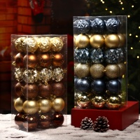 Ensemble de boules de Noël modèle SD-AS, 36 pièces, décorations colorées suspendues pour arbre de Noël, fenêtre, fête, petites décorations pendantes