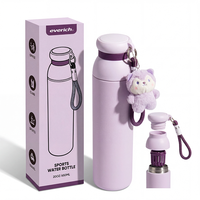 Bouteille d'eau isotherme en acier inoxydable 304 de qualité alimentaire, 650 ml, motif personnalisé, écologique, avec sangle de suspension