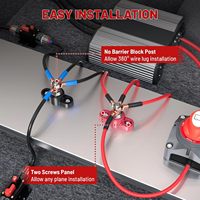 Bloc de distribution d'alimentation 12V 150A, barre omnibus à goujon unique 5/16 pouces, borne M8, borne de jonction de batterie 12V CC pour automobile et bateau