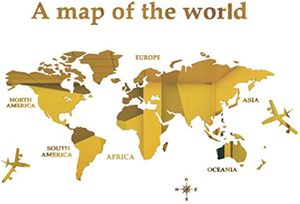 ดีไอวายแผนที่โลกอะคริลิคติดติดผนังทันสมัยออกแบบได้ตามต้องการสำหรับตกแต่ง - Product Image 3