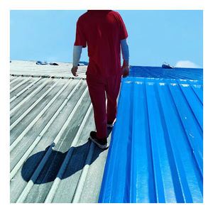 Tôle de toiture trapézoïdale en UPVC de 1,5 mm et 3,0 mm, tuile de <span class=keywords><strong>toit</strong></span> composite en PVC coloré pour maison, couverture d'entrepôt de 1000 m², UPVC005 1060 mm - Product Image 4