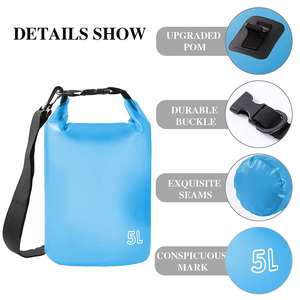 Wholesale Custom Outdoor PVC <b>Dry</b> <b>Bag</b> Roll Top Waterproof Design <b>5L</b> for Camping Travel Swimming Hiking Climbing Casual Use - Product Image 4