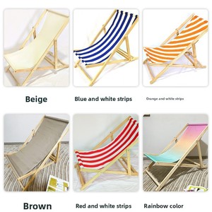 Chaise longue de plage pliable moderne en <span class=keywords><strong>bois</strong></span> pour l'extérieur, chaise inclinable portable en <span class=keywords><strong>bois</strong></span> pour le <span class=keywords><strong>camping</strong></span> et la plage - Product Image 4
