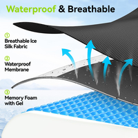 Coussin de siège en mousse à mémoire de forme orthopédique matelassé OEM ODM coussin de siège en gel anti-pression pour bureau, maison, voiture, fauteuil roulant