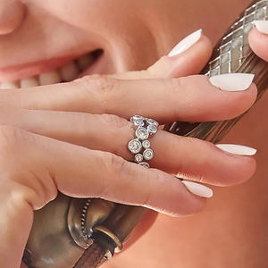 Anillo de Moda Unisex con Circonita Cúbica en Forma de Anillo, Modelo T0654, para Boda - Product Image 5