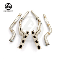 Expédition rapide CSZ C63 AMG W204 collecteurs d'échappement pour Mercedes Benz C63 AMG W204 6.2L V8 SS304 collecteur Longtube en-têtes tuyau de descente