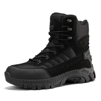Bottes tactiques résistantes au sable pour hommes Chaussures de randonnée extérieures antidérapantes avec hauteur de cheville Semelle intérieure en caoutchouc de style Chelsea pour l'hiver