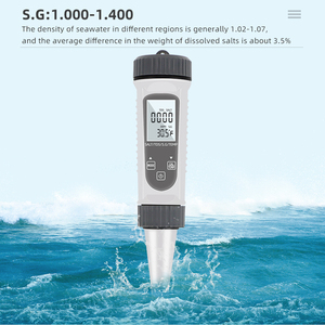 4-in-1-Salinometer Digital TDS <span class=keywords><strong>EC</strong></span> SALT S.G Temperatur konzentration messer Meerwasser-Salzgehalt messer Landwirtschaft Fischteich suppe - Product Image 4