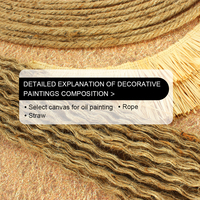 Déco murale jute abstraite géométrique wabi‑sabi haute qualité, art fibre pompons tissé main direct usine sans cadre