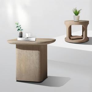 Modern Weather-resistant Teak <b>Outdoor</b> <b>Side</b> <b>Table</b> Set for Hotel Garden Poolside Villa hotel Patio Use - Product Image 2