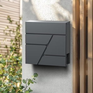 ตู้รับจดหมายติดผนังเหล็กกันน้ำ ป้องกันการโจรกรรม ทนทาน ใช้กับอพาร์ทเมนท์ ตู้ไปรษณีย์ ใส่หนังสือพิมพ์ จดหมาย - Product Image 1