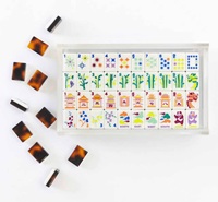 Jeu de Mahjong Américain Moderne à Motif Panda, 160 Pièces, en Acrylique Écaille de Tortue à 2 Couches, Pliable de Qualité Supérieure, Idéal pour Cadeaux et Événements Sociaux