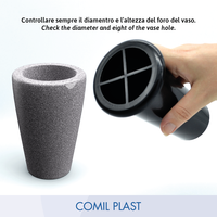 Vase funéraire de style européen de qualité garantie pour pierre tombale, insert pour tombe, mausolée religieux, crypte, en plastique