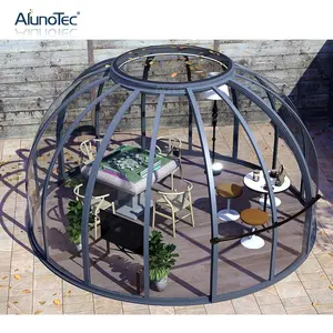 Diy Outdoor Polycarbonaat Transparante Hot Tub Sliding Behuizing Dome Voor Eetkamer Of Zwembad Cover