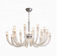 Lustre de luxe léger moderne Décoration intérieure Éclairage Lustre en verre de Murano