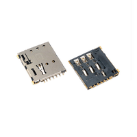 Support de carte Nano SIM auto-éjectable 7P avec broche de détection LCP, haute température, entièrement SMT, pour montage sur table pour appareils numériques 3C
