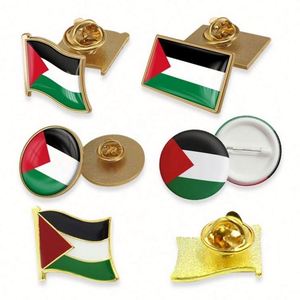Bandera Esmaltada Personalizada con Serigrafía en Oro/Oro Rosa para Insignia con Bandera Palestina (Portátil) - Product Image 3