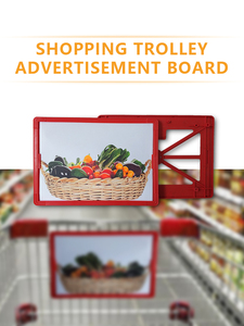 <b>Shopping</b> Cart <b>Trolley</b> Advertising Display Sign Holder with Plastic Frames and Cheap Price - Product Image 5